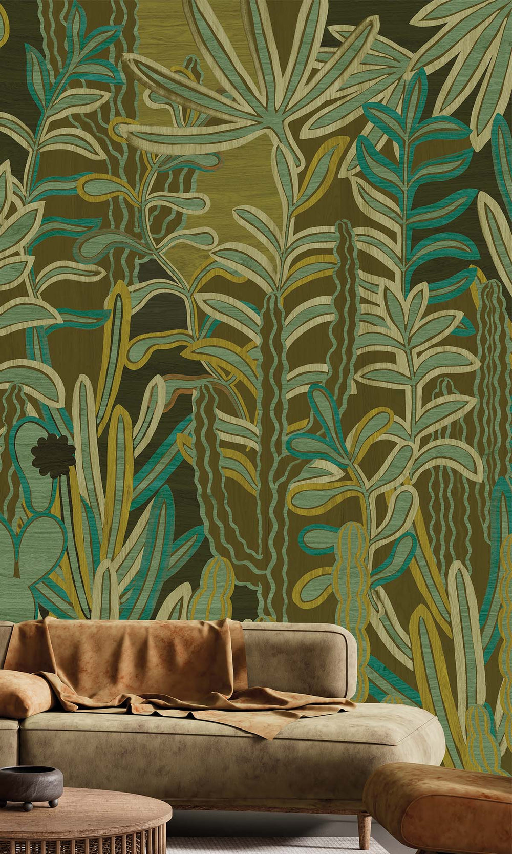 Spring Aquatic Forest Residential Mural RM9116