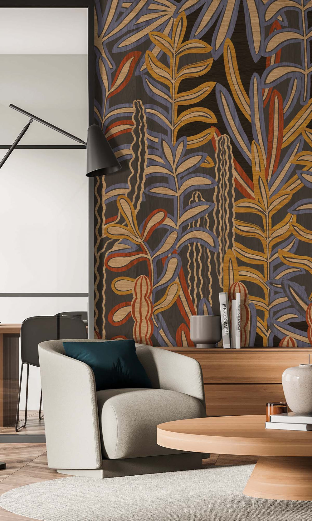 Fall Aquatic Forest Residential Mural RM9117