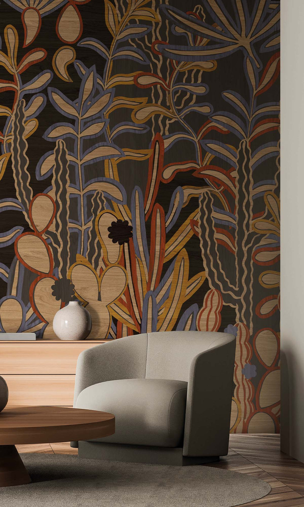 Fall Aquatic Forest Residential Mural RM9117