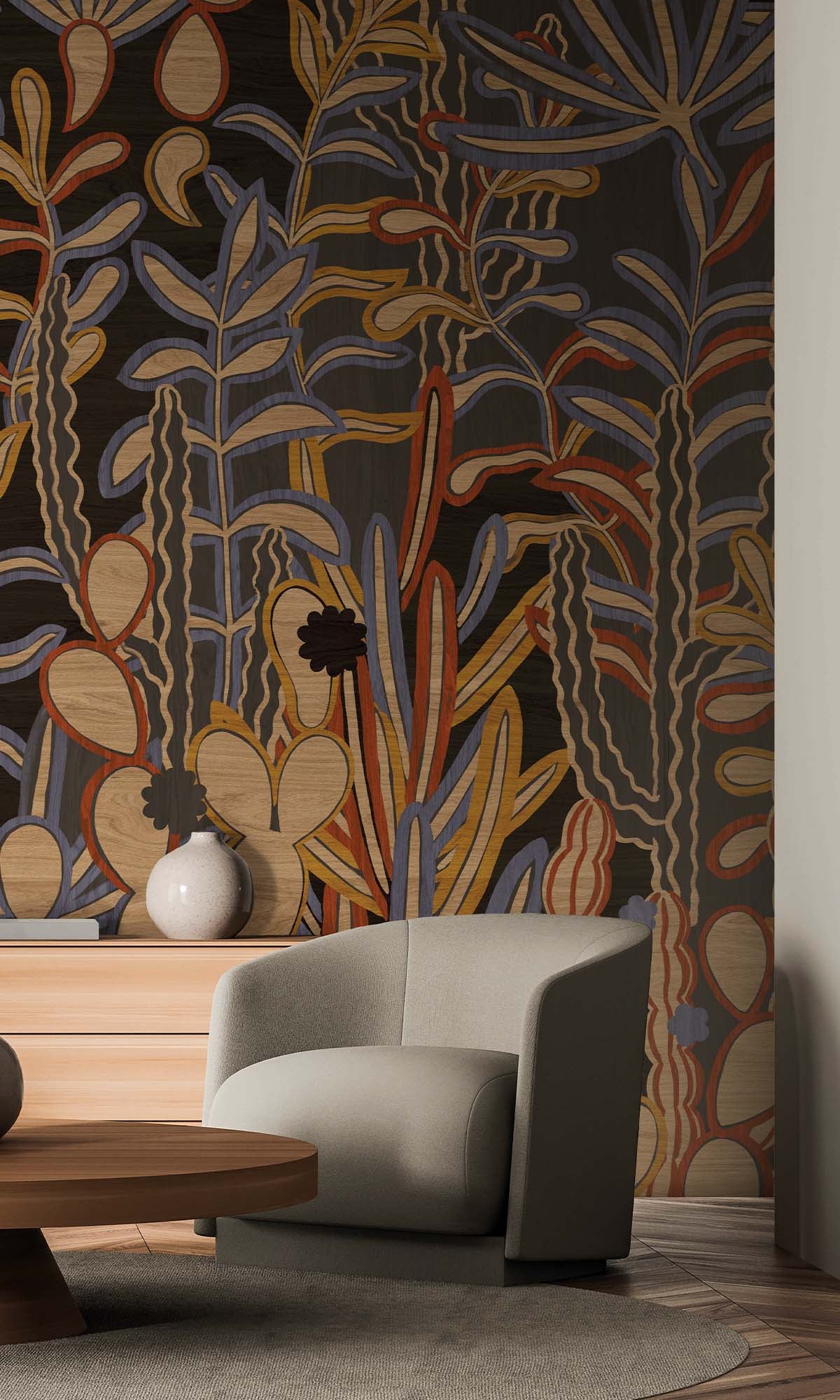 Fall Aquatic Forest Residential Mural RM9117