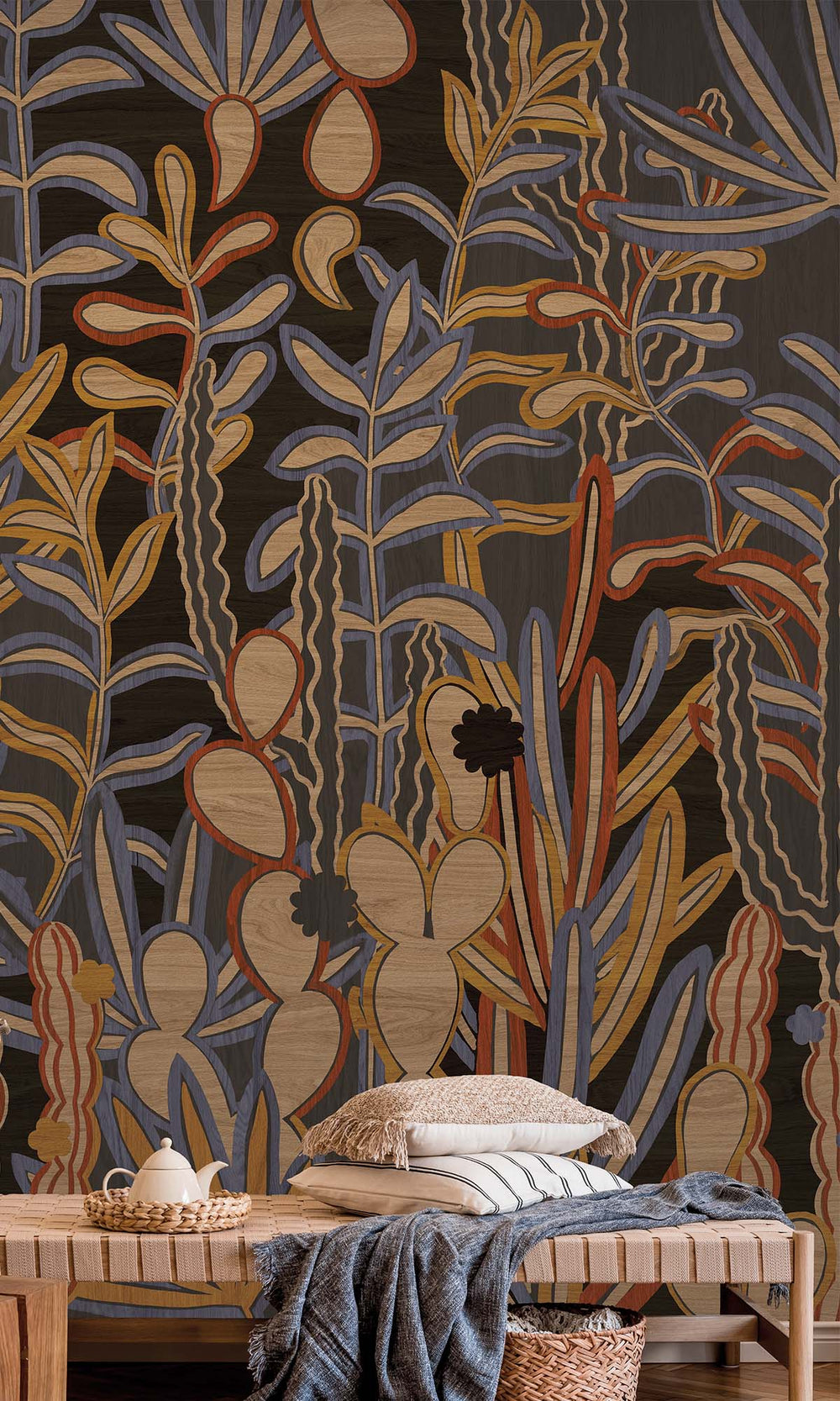 Fall Aquatic Forest Residential Mural RM9117