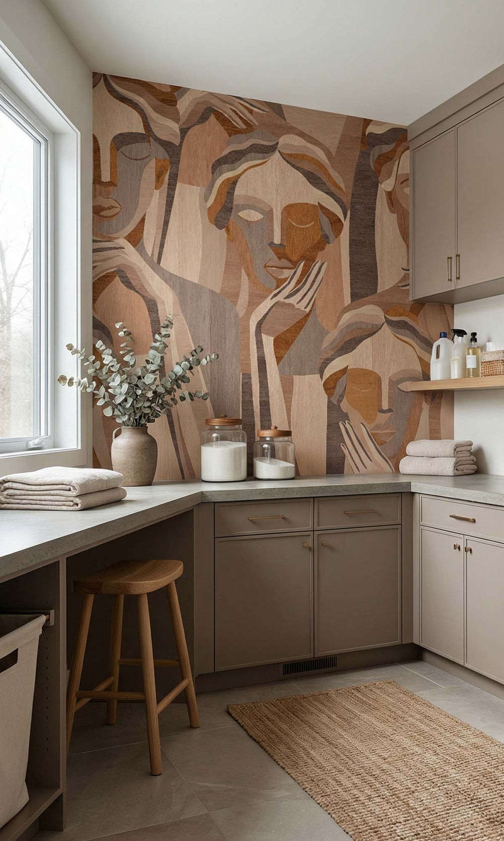 Terra  Modern Marquetry Residential Mural RM9119