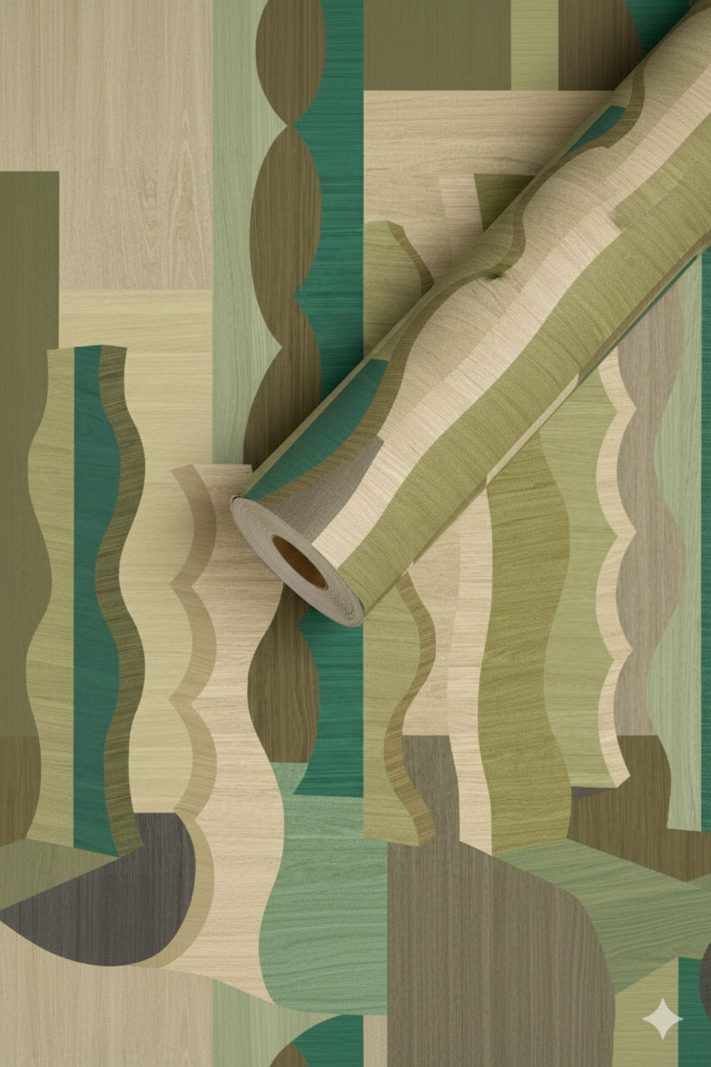 Nile Abstract Wood Grain Residential Mural RM9122