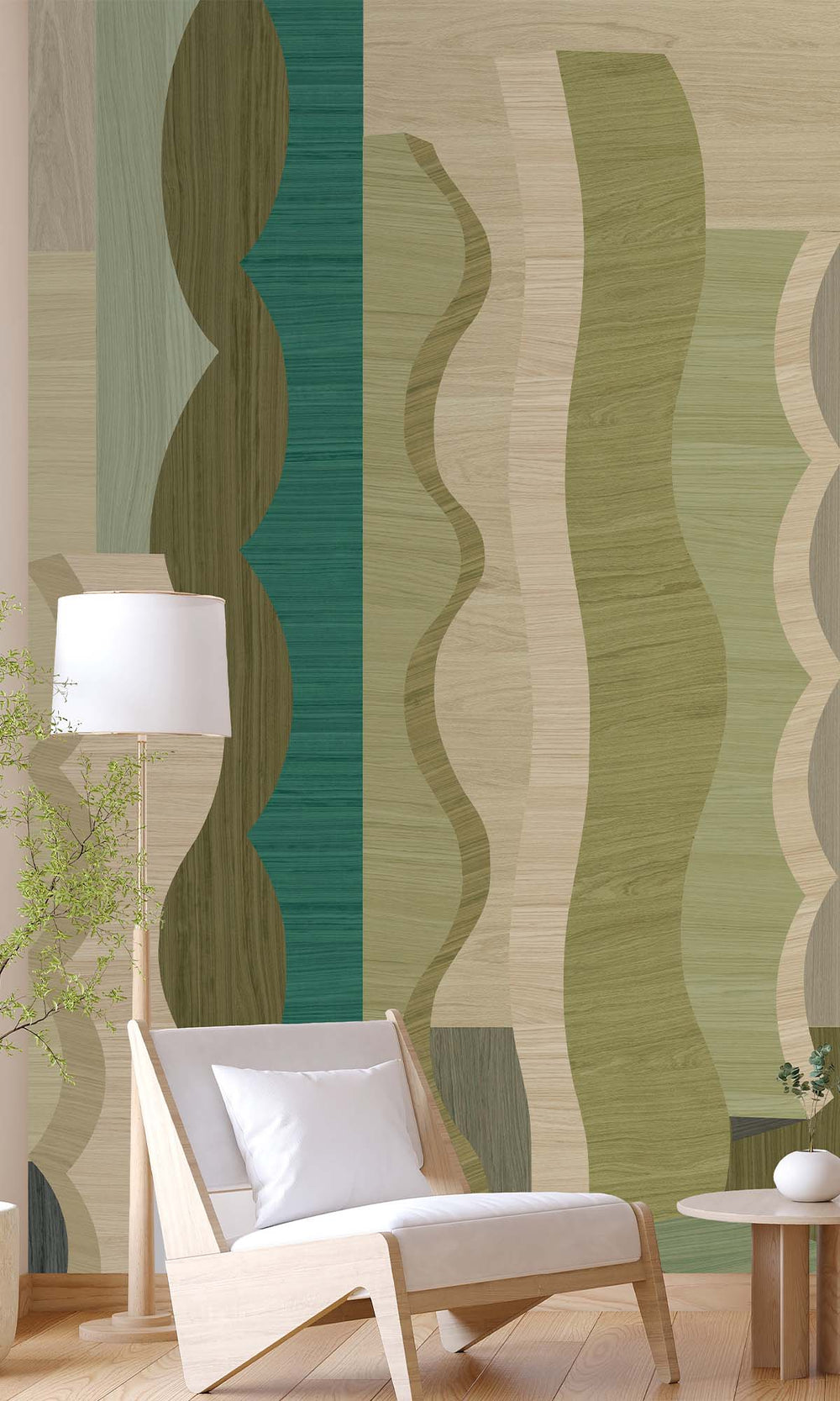 Nile Abstract Wood Grain Residential Mural RM9122