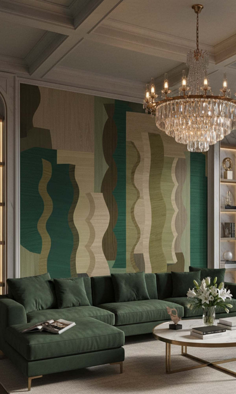 Nile Abstract Wood Grain Residential Mural RM9122