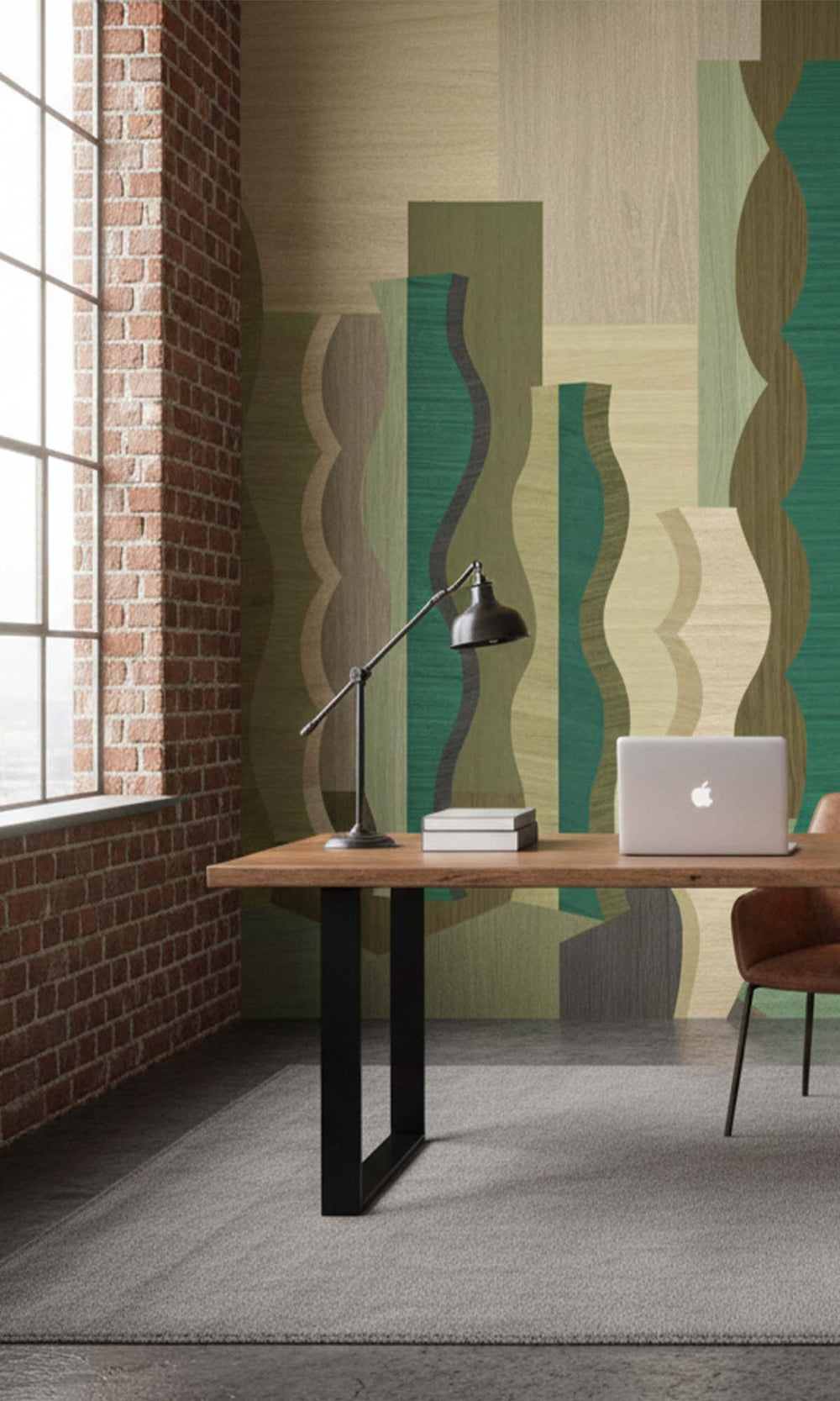 Nile Abstract Wood Grain Residential Mural RM9122