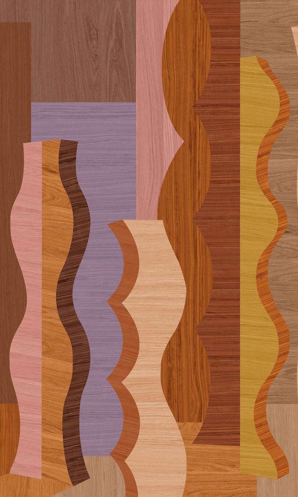 Geel Abstract Wood Grain Residential Mural RM9123