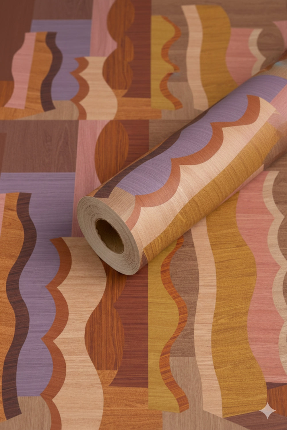 Geel Abstract Wood Grain Residential Mural RM9123