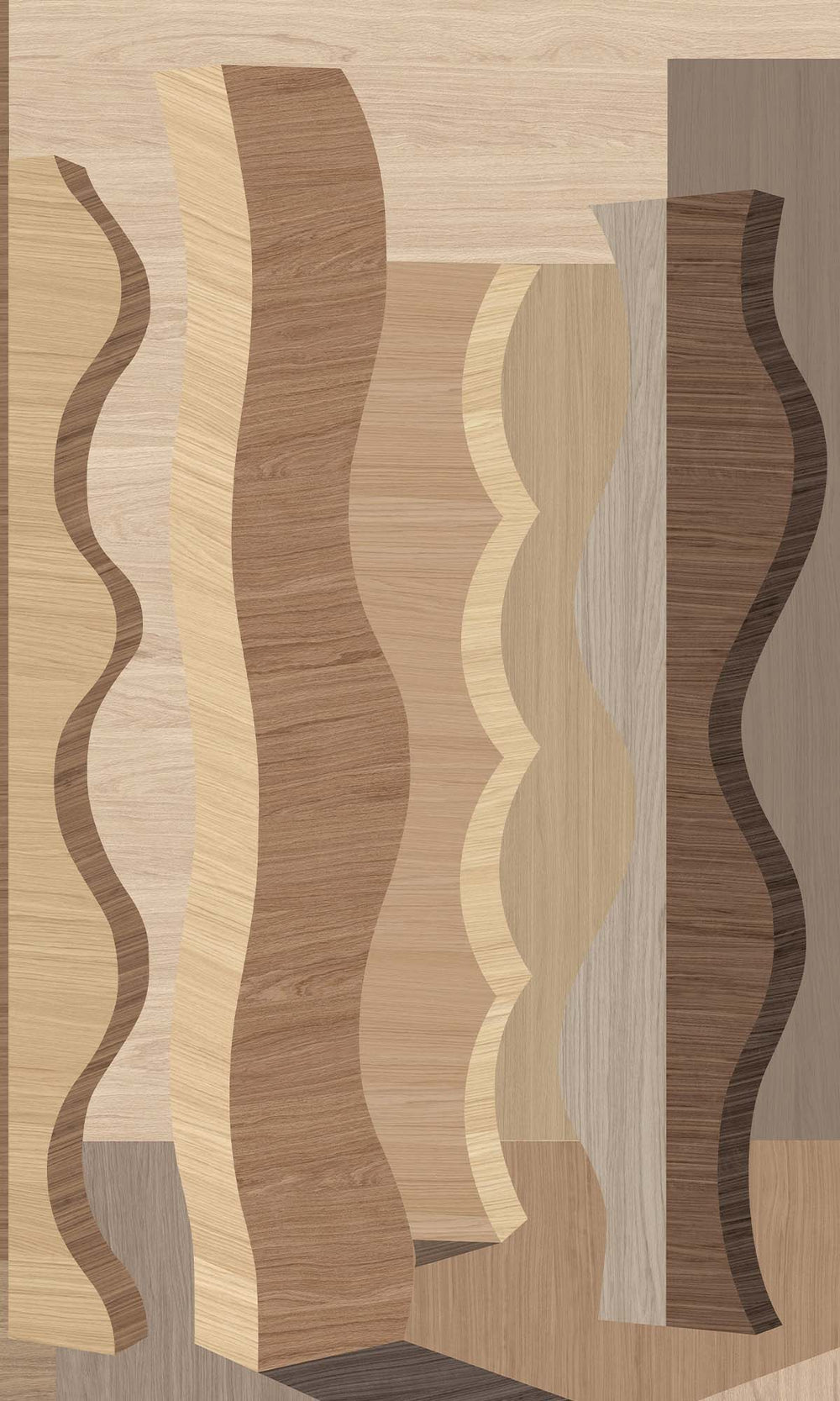 Linnen  Abstract Wood Grain Residential Mural RM9124