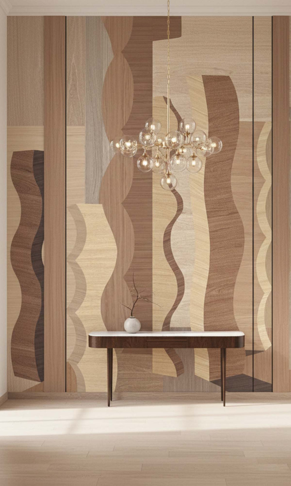 Linnen  Abstract Wood Grain Residential Mural RM9124