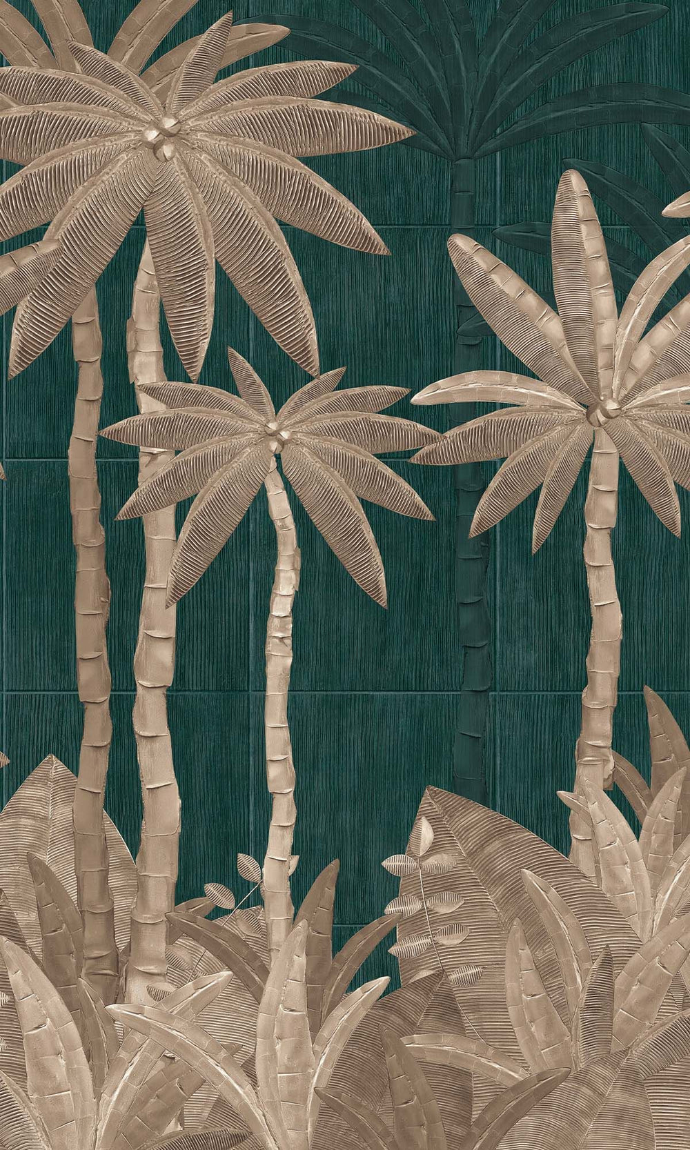 Gable Green Tropical Palm Leaf Residential Mural RM9125