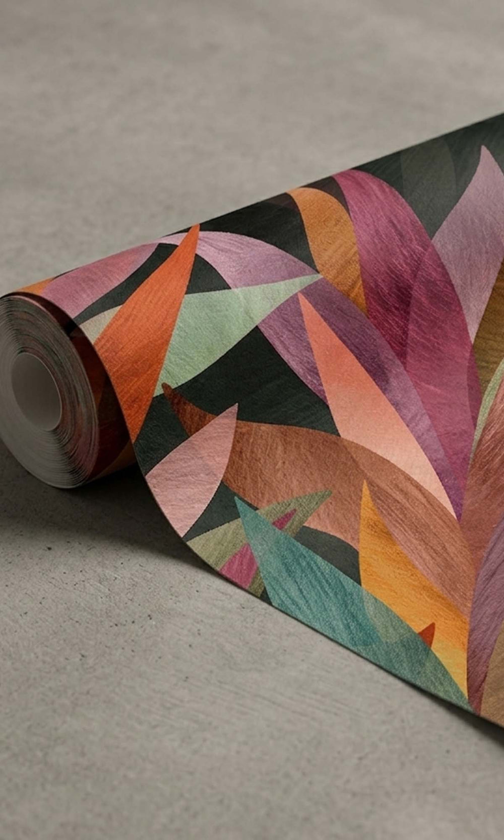 Multi Overlapping Organic Leaves Residential Mural RM9129