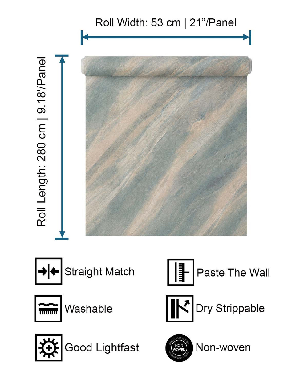 Tranquility Natural Stone Effect Residential Mural RM9130