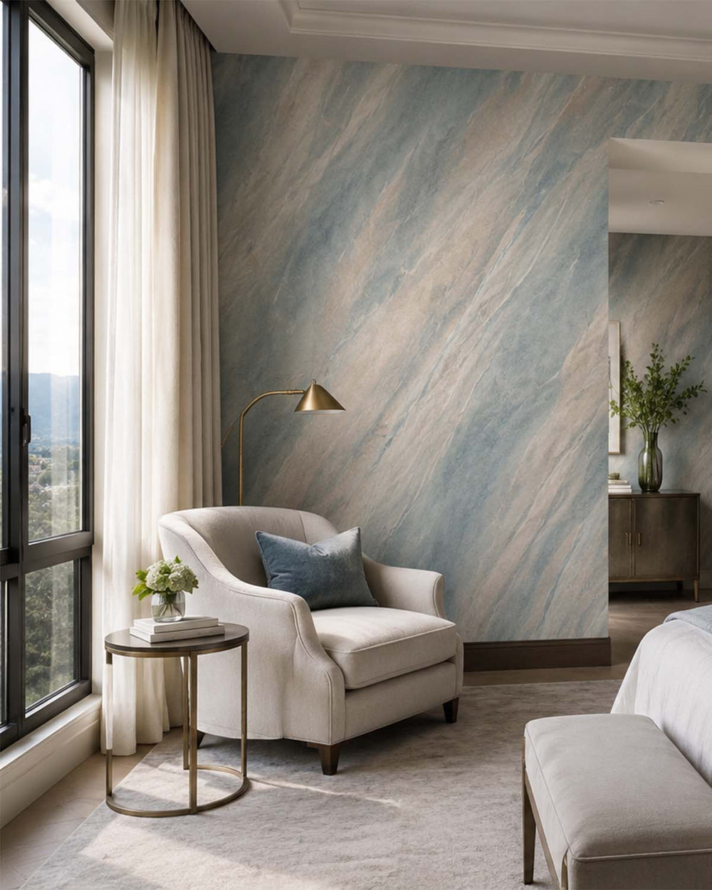Tranquility Natural Stone Effect Residential Mural RM9130