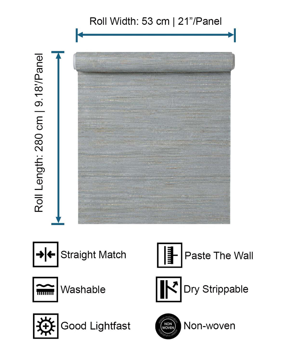 Mirage Grey Corrugated Metal Effect Residential Mural RM9131