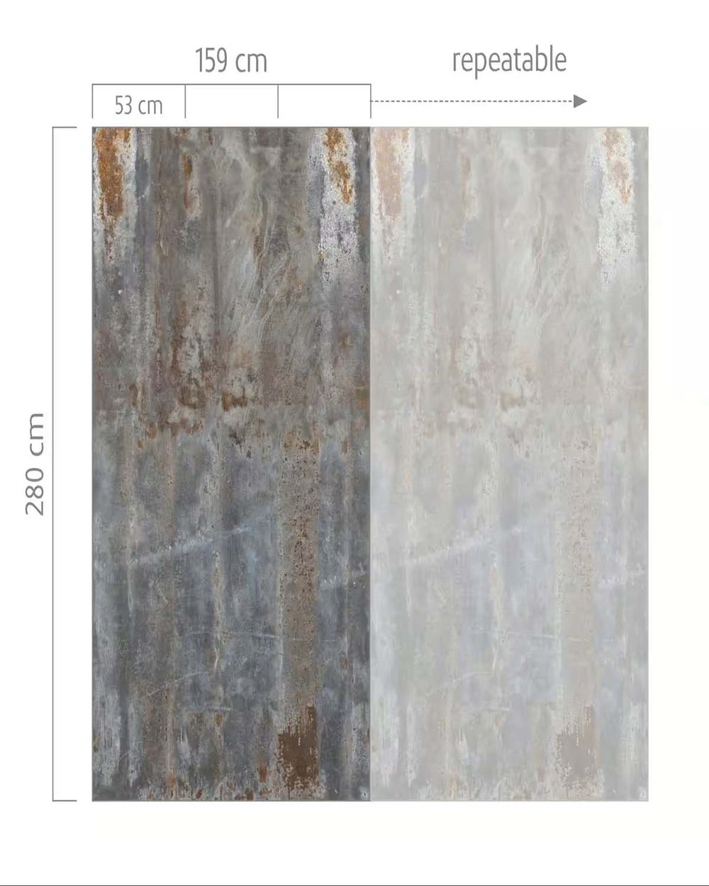Blue Slate Faux Metal Look Residential Mural RM9132