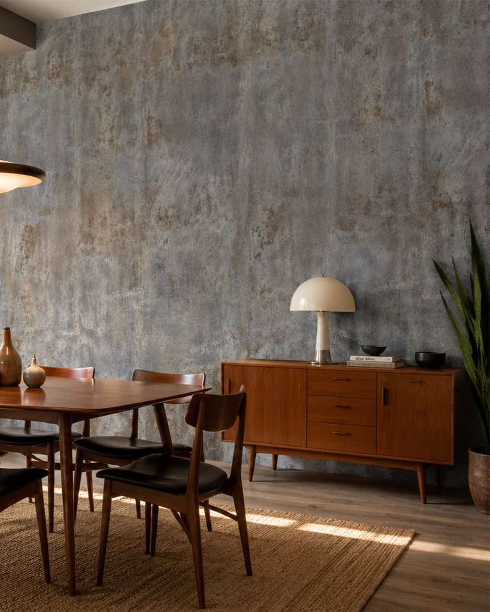 Blue Slate Faux Metal Look Residential Mural RM9132