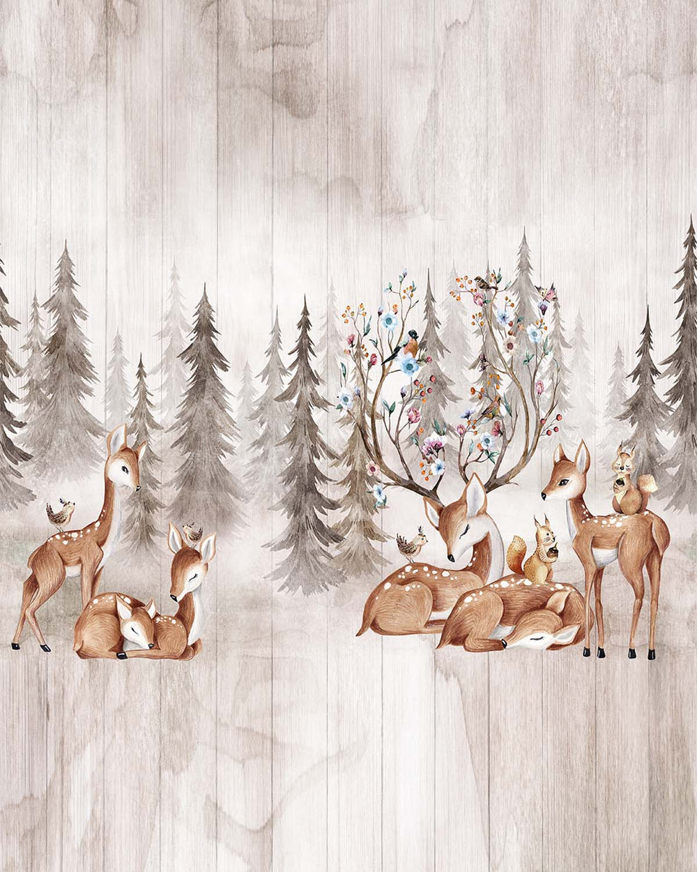Desert Dune Boho Forest Nursery Residential Mural RM9164