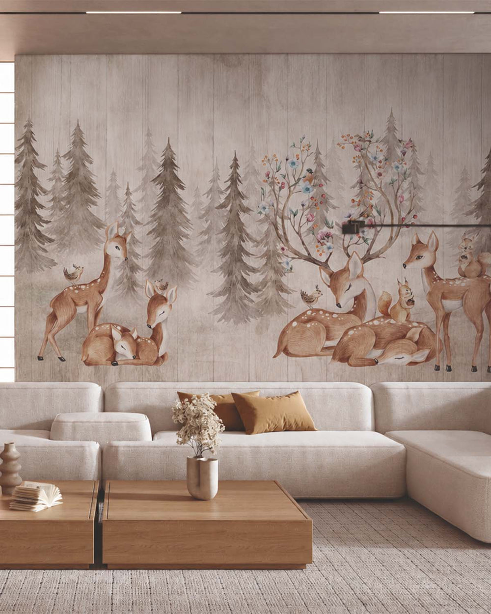 Desert Dune Boho Forest Nursery Residential Mural RM9164