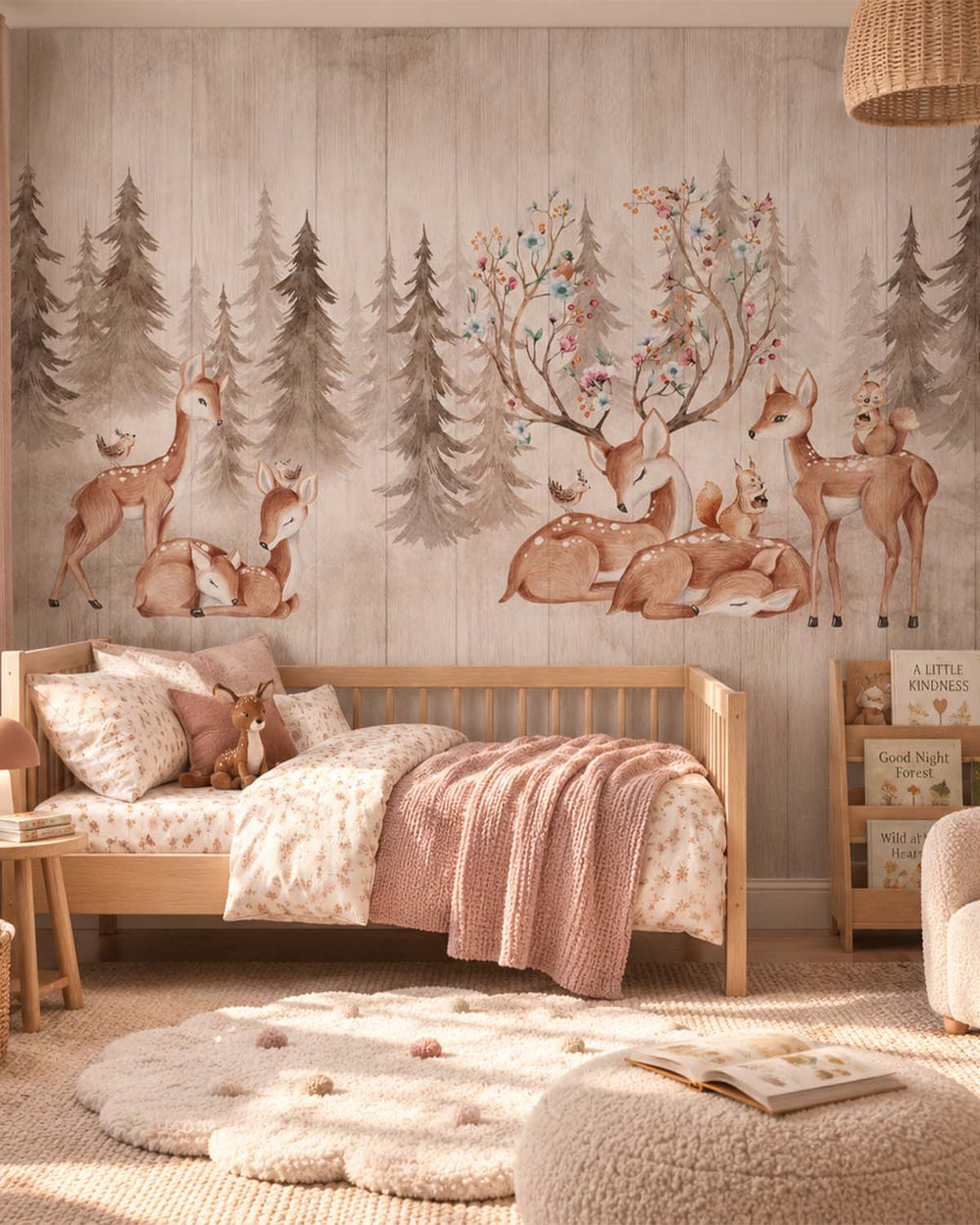 Desert Dune Boho Forest Nursery Residential Mural RM9164