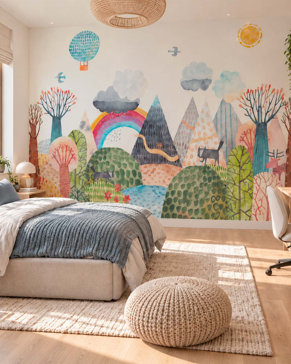 Aare River Brienz Nordic Woodland Fantasy Residential Mural RM9167