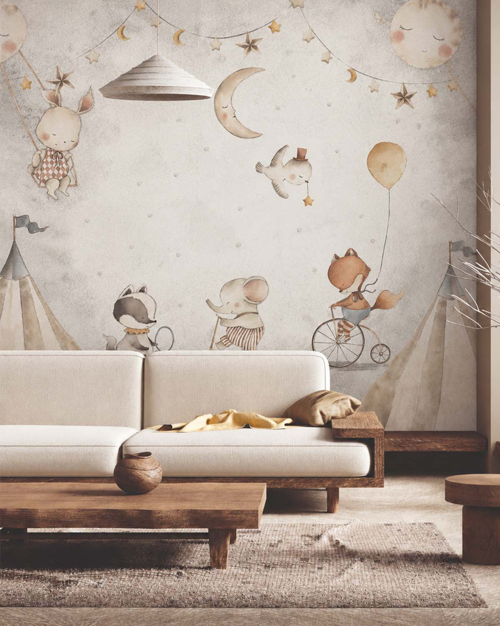 Porpoise Vintage Moonlight Circus  Residential Mural RM9173