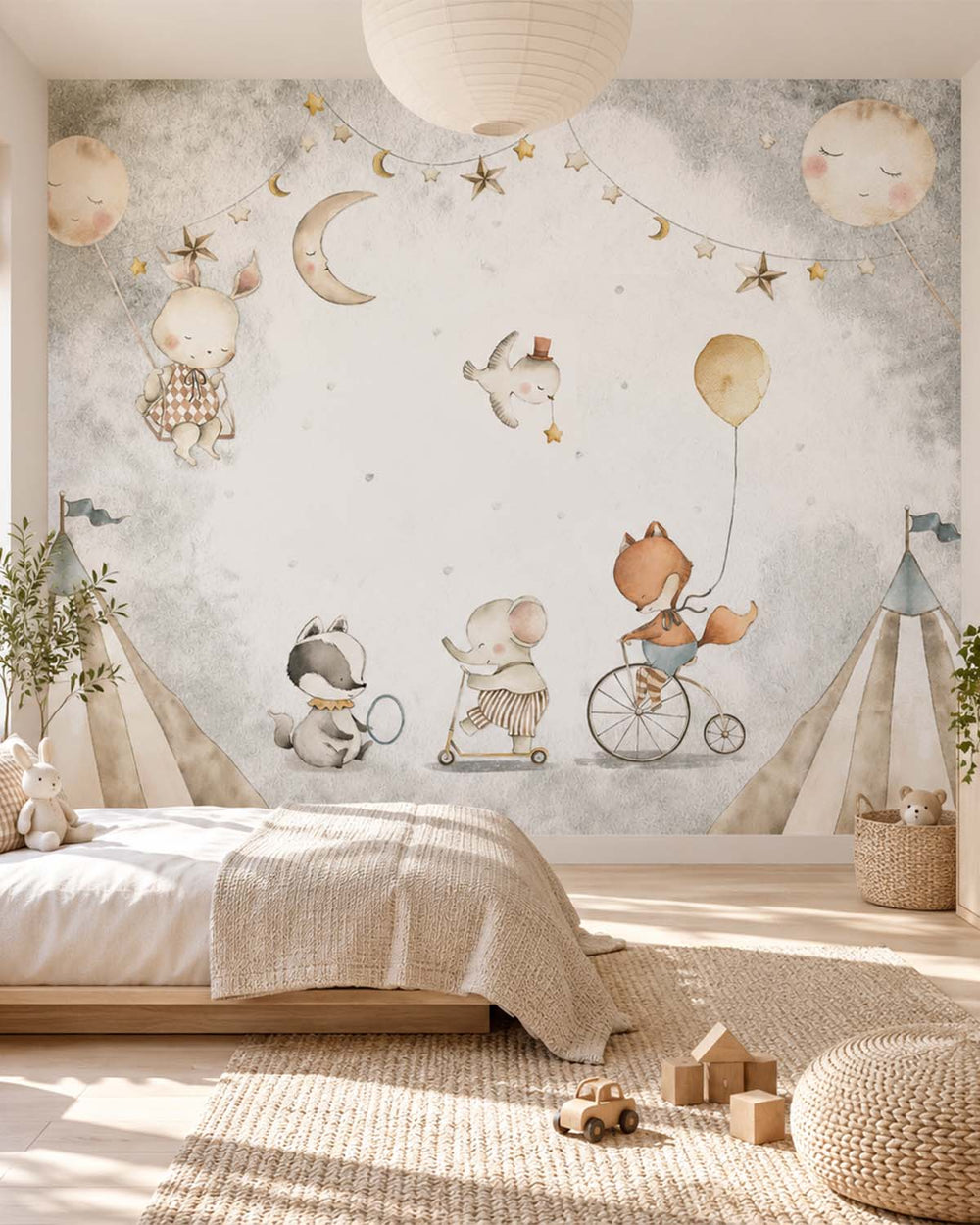 Porpoise Vintage Moonlight Circus  Residential Mural RM9173