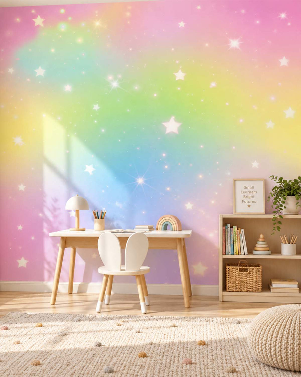 Regent St Blue Dreamy Pastel Nebula Residential Mural RM9178