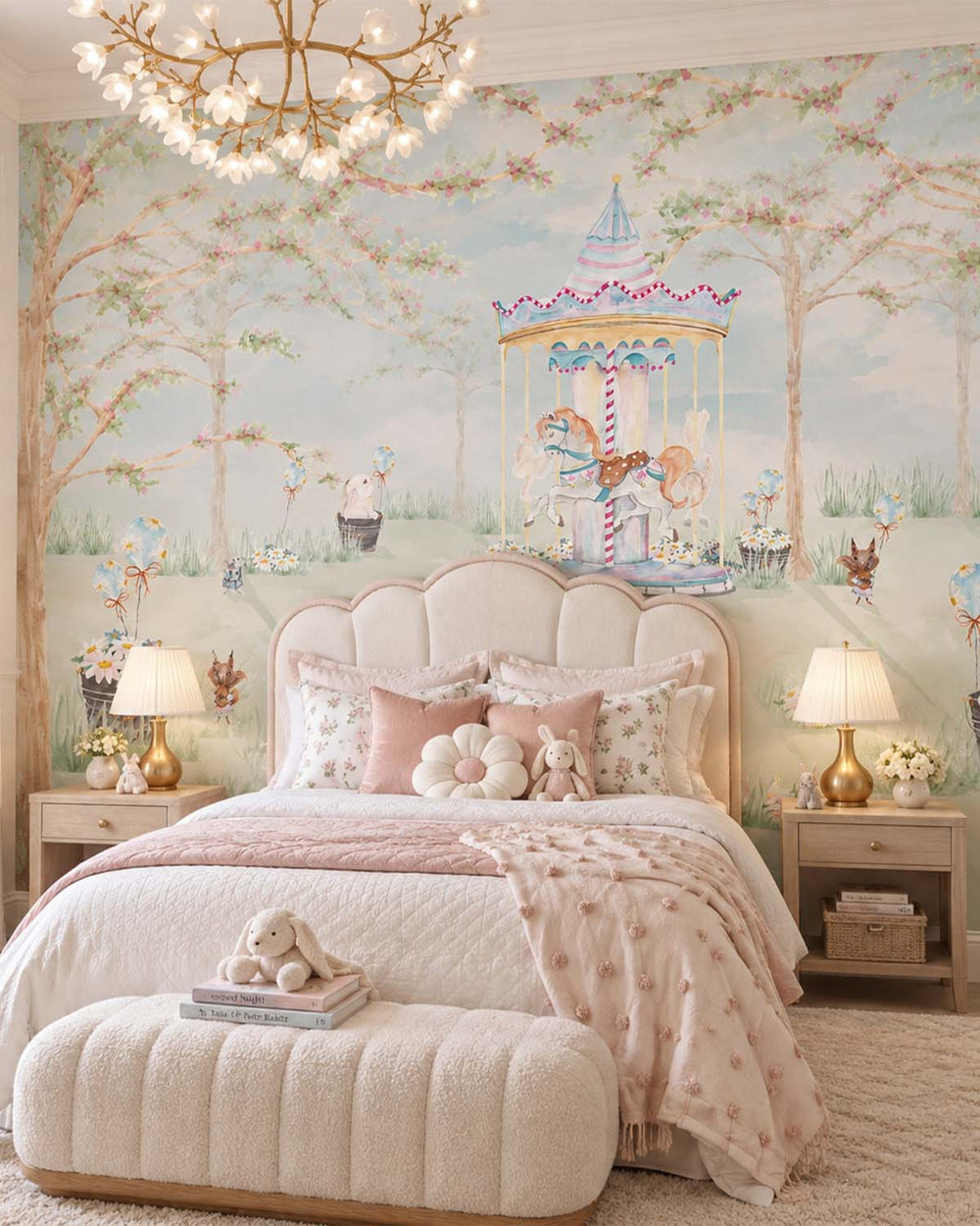Green Whisper Vintage Fairground Dreamland Residential Mural RM9181
