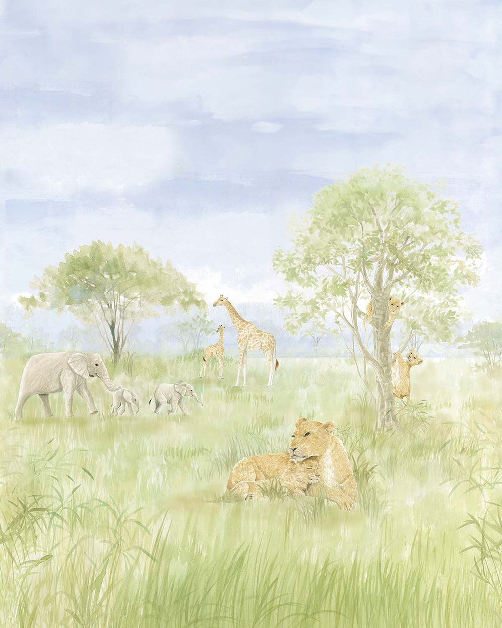 Fragile Fern Gentle Safari Landscape Residential Mural RM9183