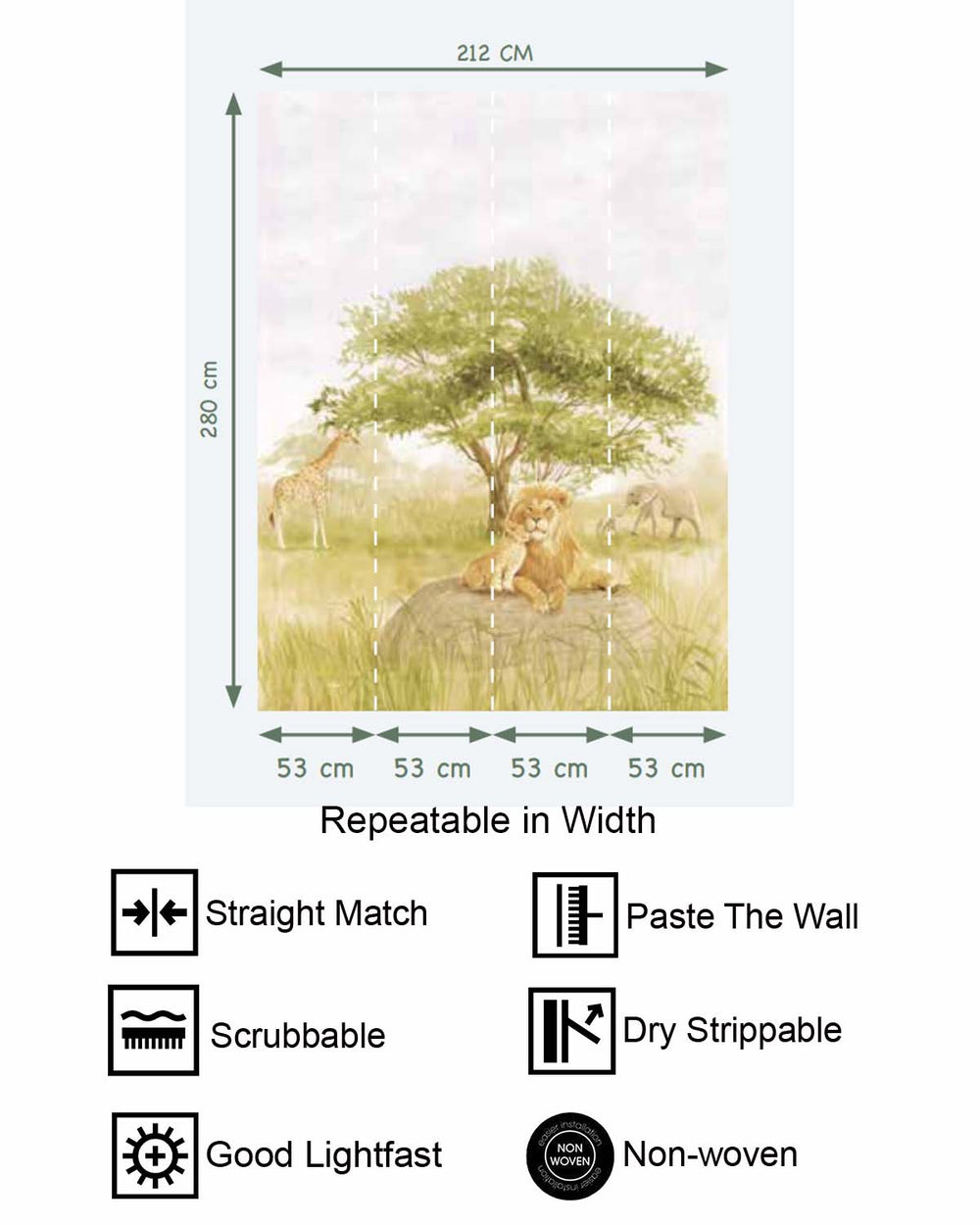Green Oasis Sweet Savannah Dreams Residential Mural RM9184