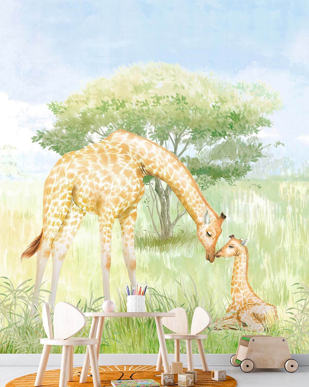 Savoy Green Gentle Giants Safari Residential Mural RM9185