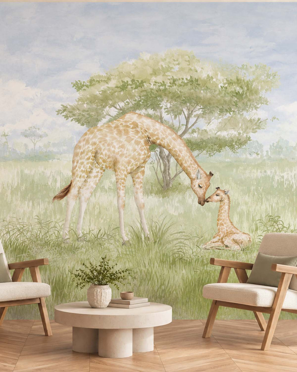 Savoy Green Gentle Giants Safari Residential Mural RM9185