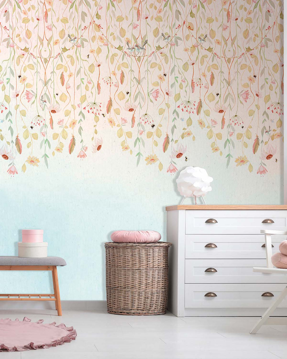 Jet d'Eau Pastel Blossom Canopy Residential Mural RM9192