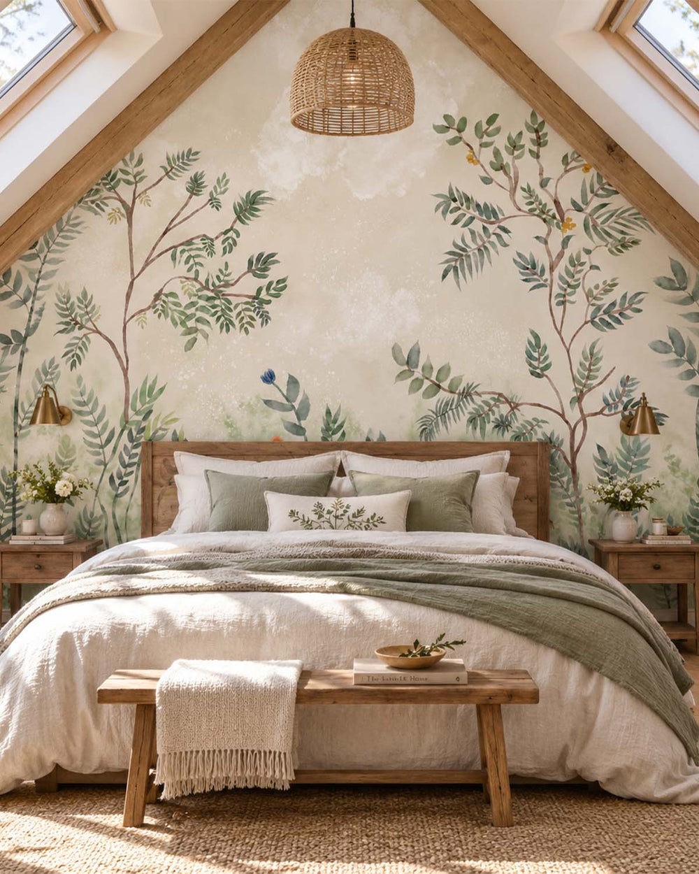 Antilles Garden Serene Woodland Canopy Residential Mural RM9198