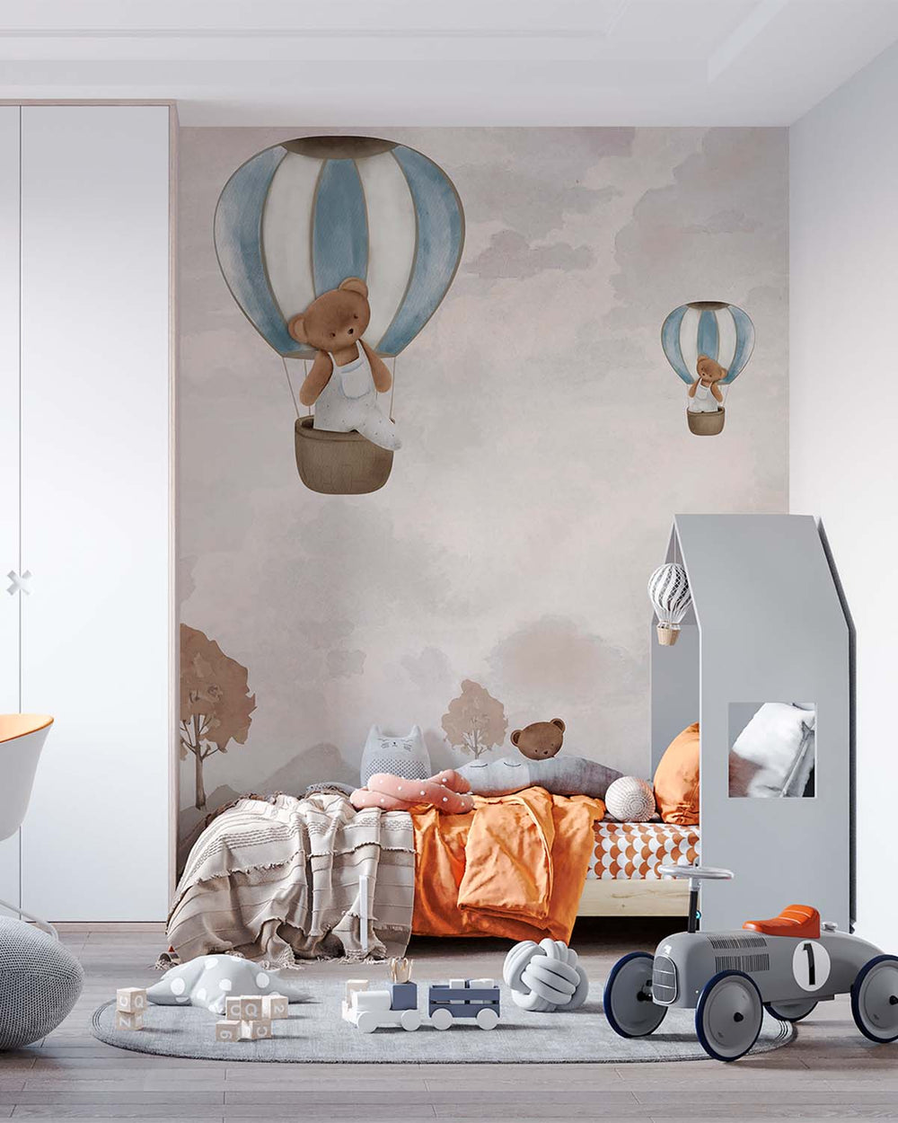 Isabelline Dreamy Bears in the Sky Residential Mural RM9202