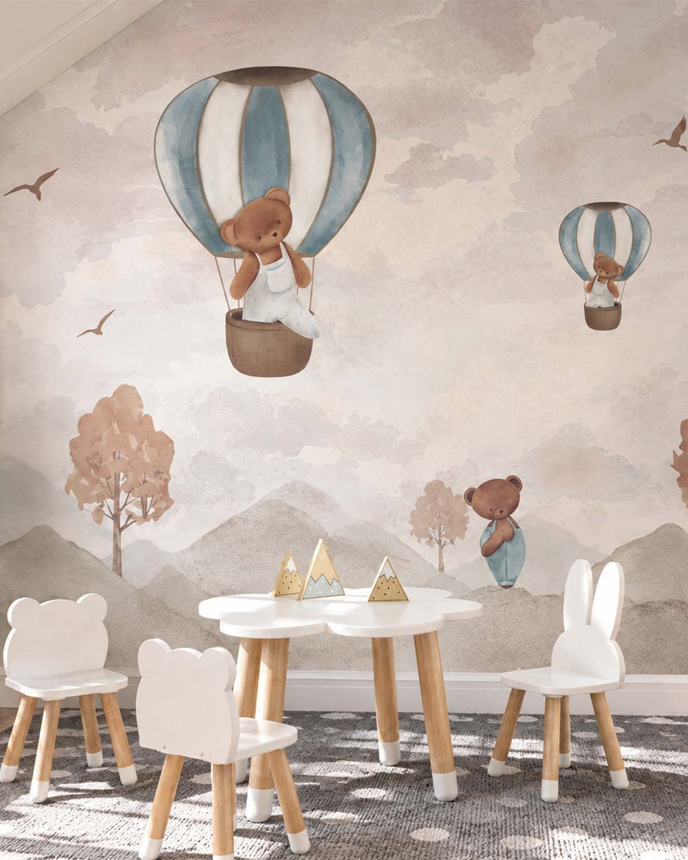 Isabelline Dreamy Bears in the Sky Residential Mural RM9202