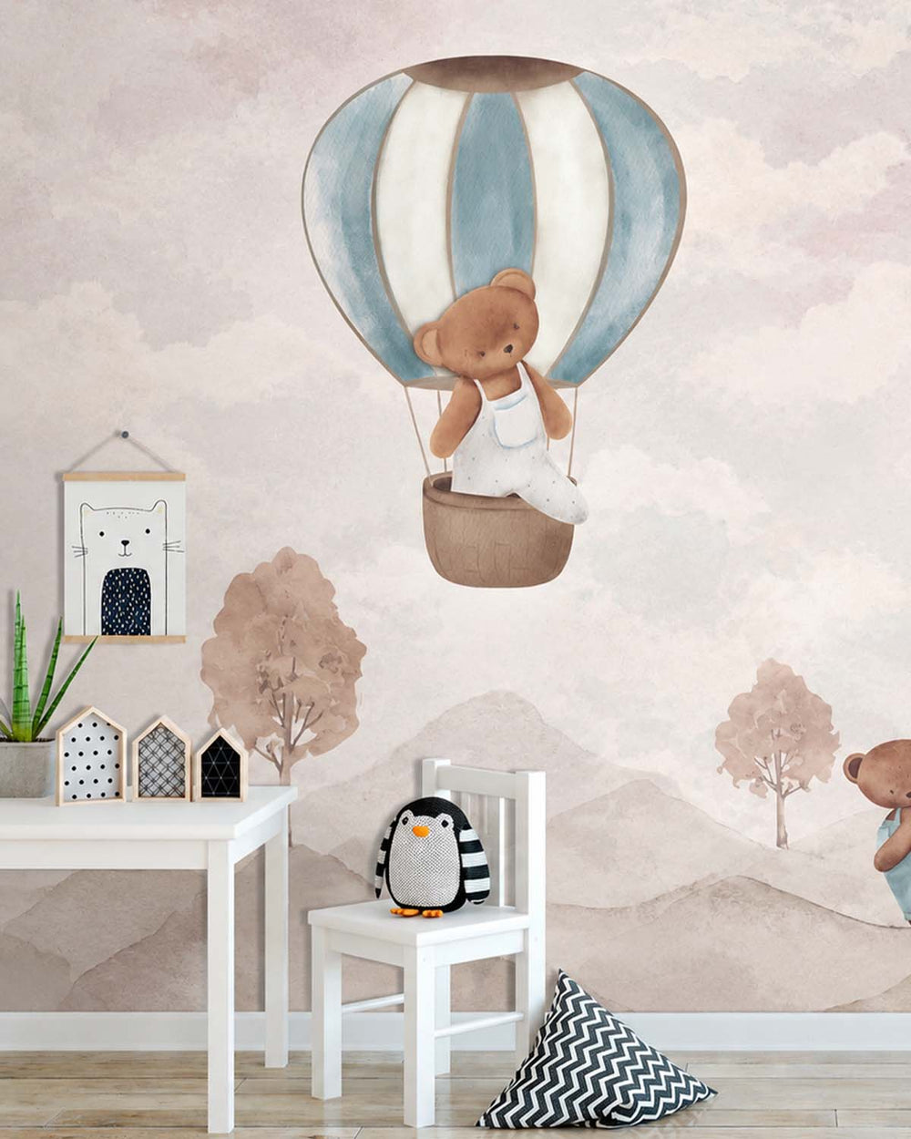 Isabelline Dreamy Bears in the Sky Residential Mural RM9202
