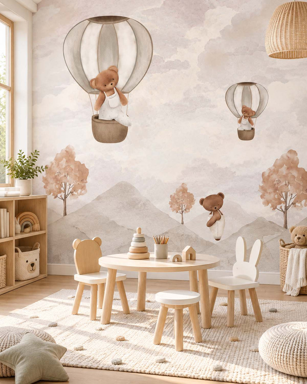 Sauvignon Dreamy Bears in the Sky Residential Mural RM9203