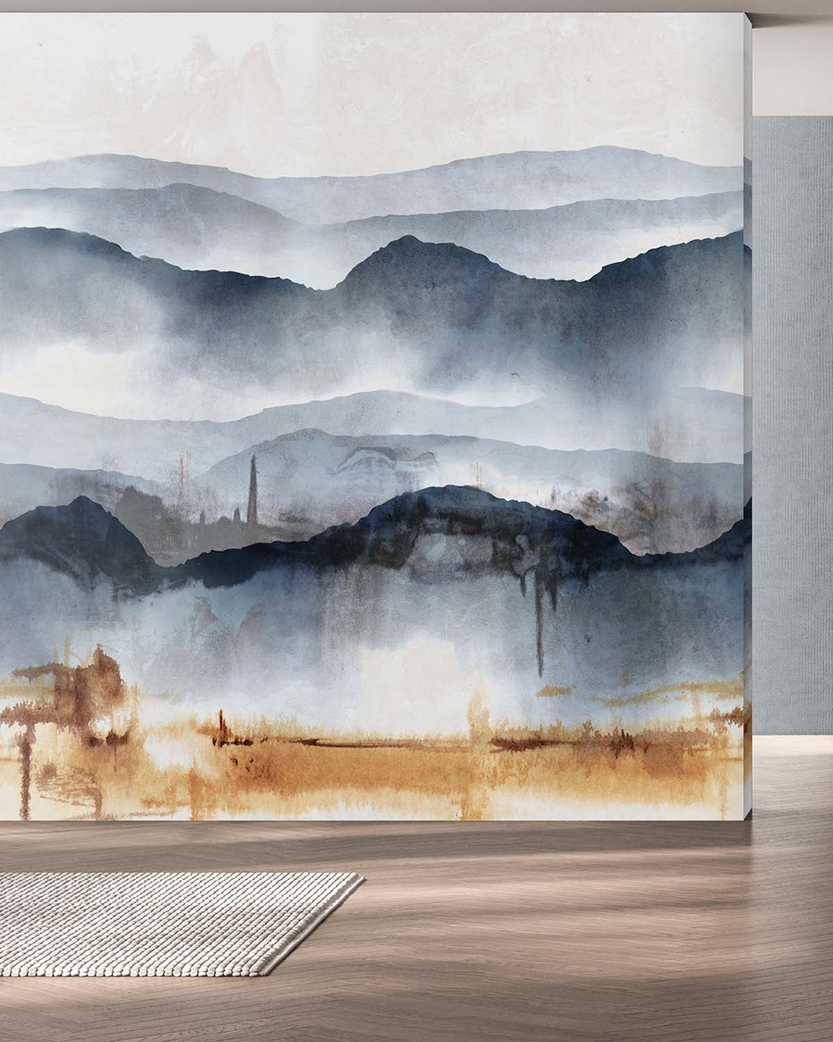 Salina Springs Misty Mountain Abstract Wallpaper Panels RM9206