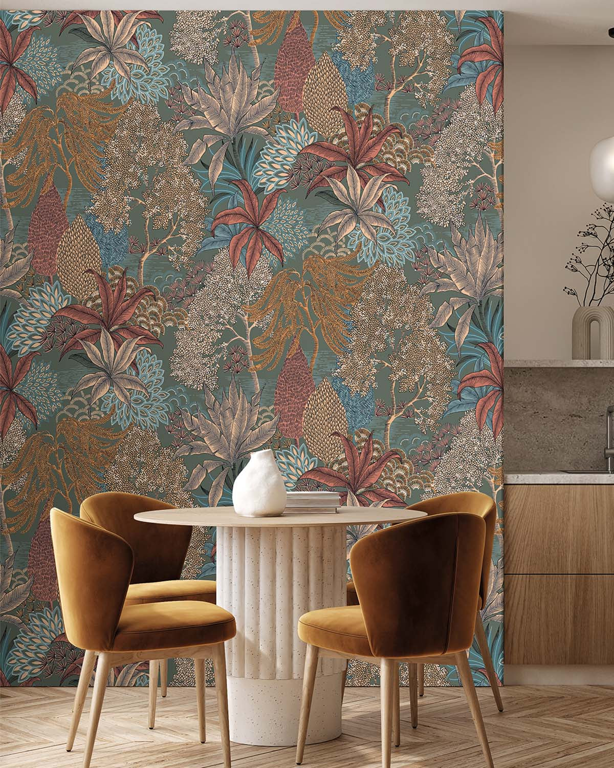 Windrock Vintage Illustrated Foliage Wallpaper Panels RM9210