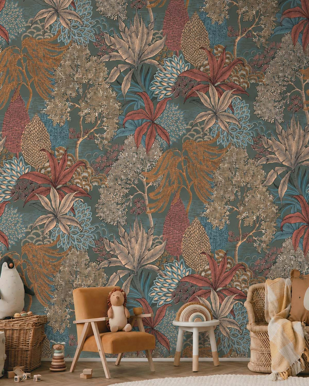 Windrock Vintage Illustrated Foliage Residential Mural RM9210