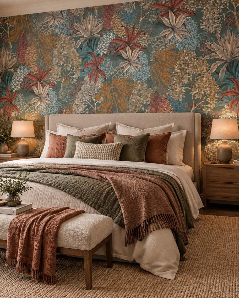 Windrock Vintage Illustrated Foliage Residential Mural RM9210
