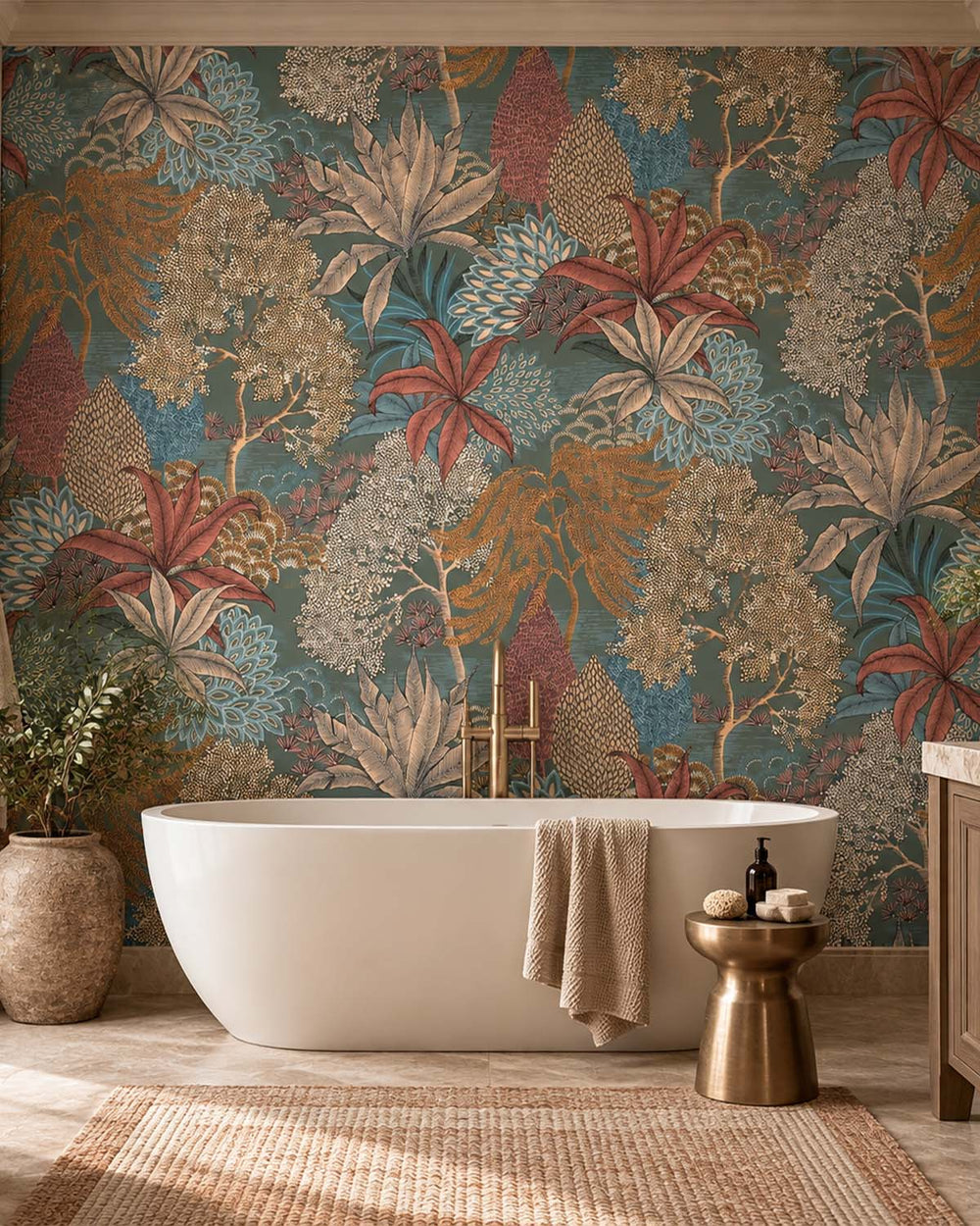 Windrock Vintage Illustrated Foliage Residential Mural RM9210