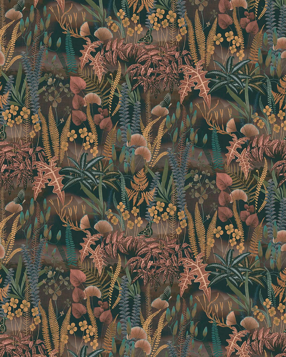 Pine Grove Moody Botanical Fern Residential Mural RM9212