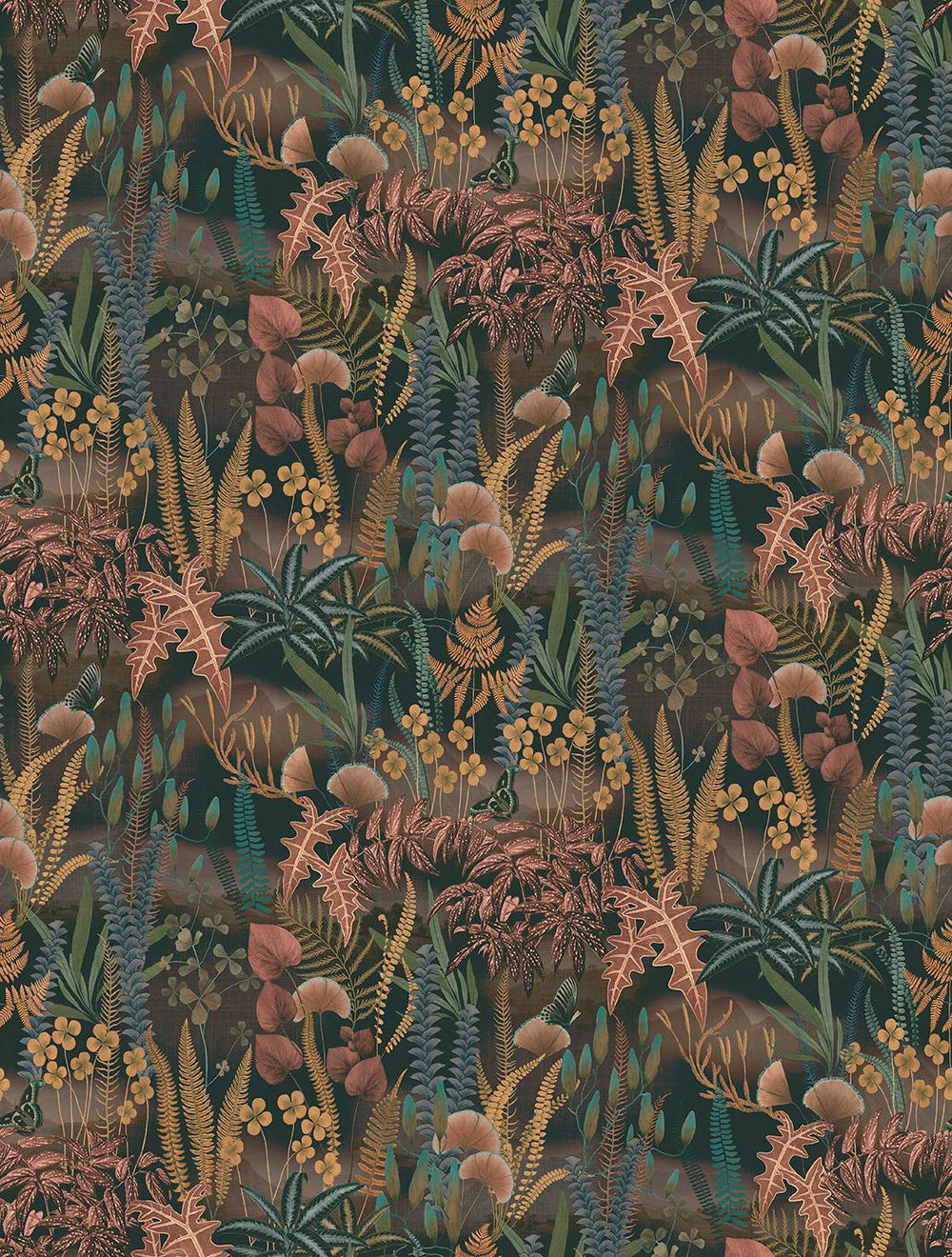 Pine Grove Moody Botanical Fern Residential Mural RM9212