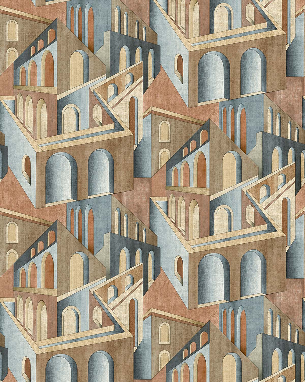 Harrow's Gate Escher-Style Architectural Illusion  Residential Mural RM9229