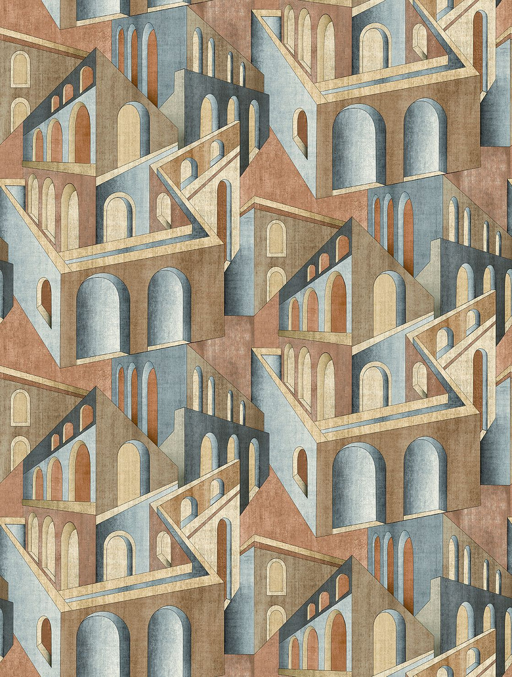 Harrow's Gate Escher-Style Architectural Illusion  Residential Mural RM9229