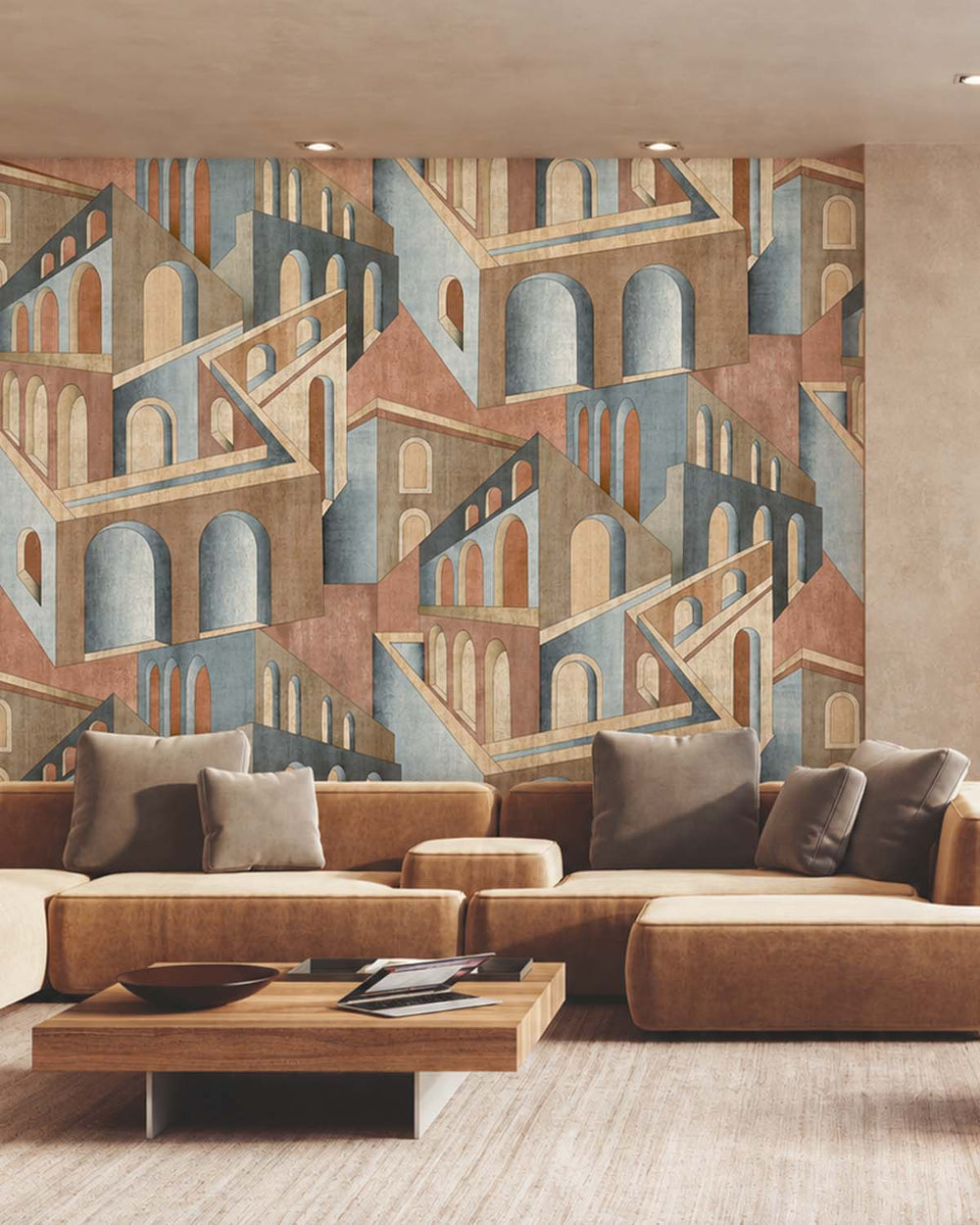 Harrow's Gate Escher-Style Architectural Illusion  Residential Mural RM9229