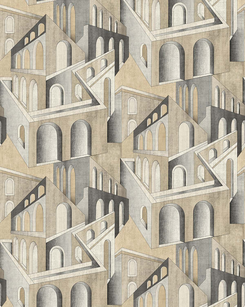Friar Grey Escher-Style Architectural Illusion  Residential Mural RM9230